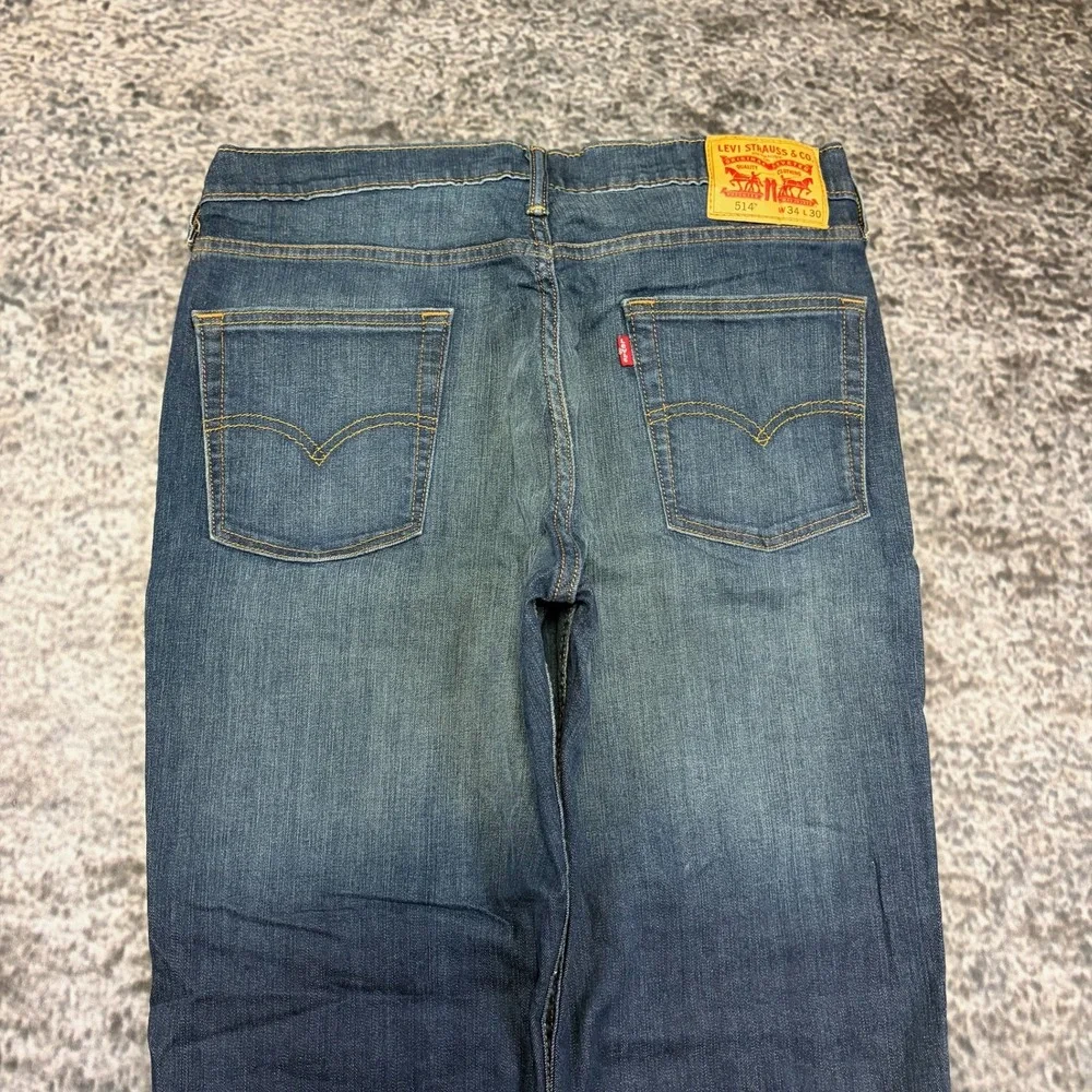 Levi's 514 Jeans Mens 34x30 Blue Straight Fit Cotton Denim
